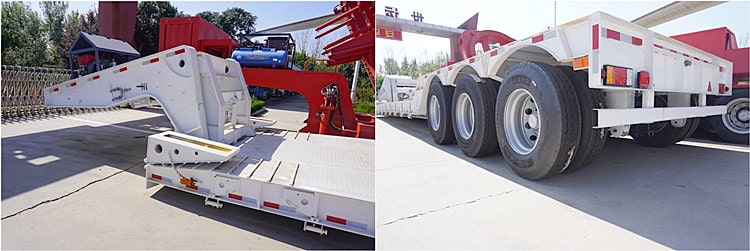 Tri Axle 60ton Detachable Gooseneck Trailer for Sale in Zambia