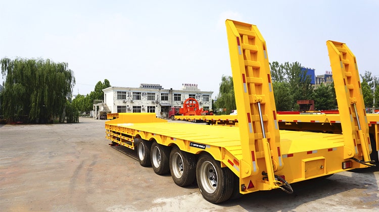 4 Axle Extendable Lowbed Trailer for Sale - Shiyun Vehicle